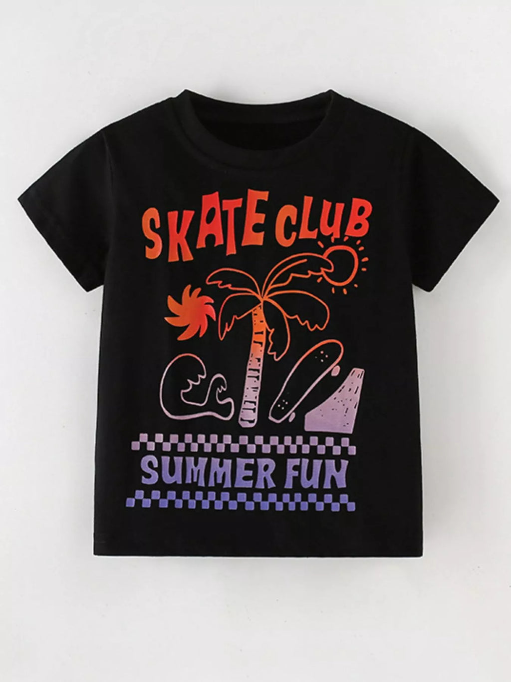 Children's Graphic Round Neck T-Shirt