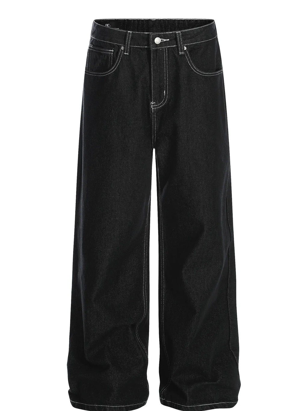 Men's Wide-Leg Contrast Stitch Jeans