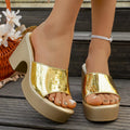 Open Toe Block Heels Sandals