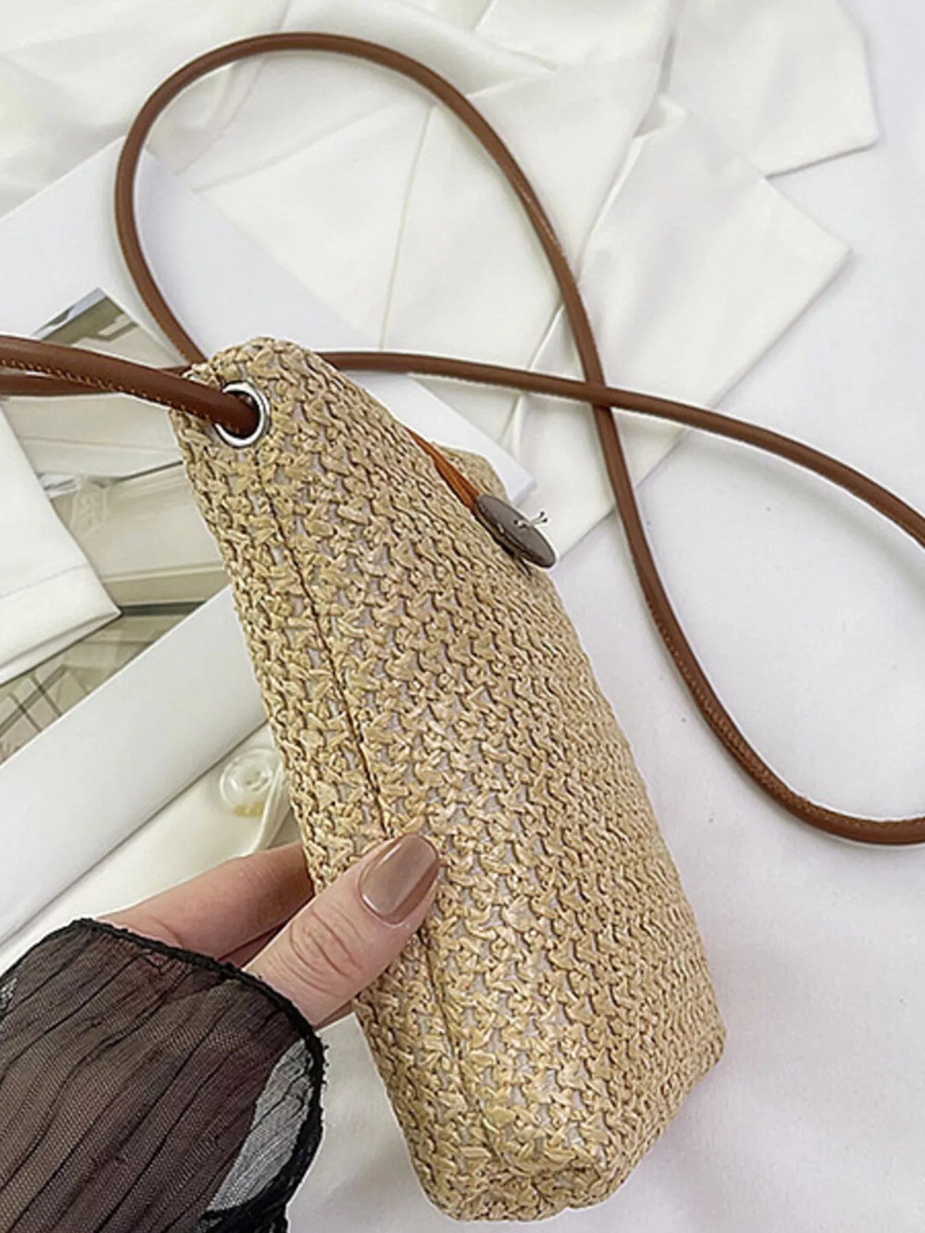Straw Woven Crossbody Bag