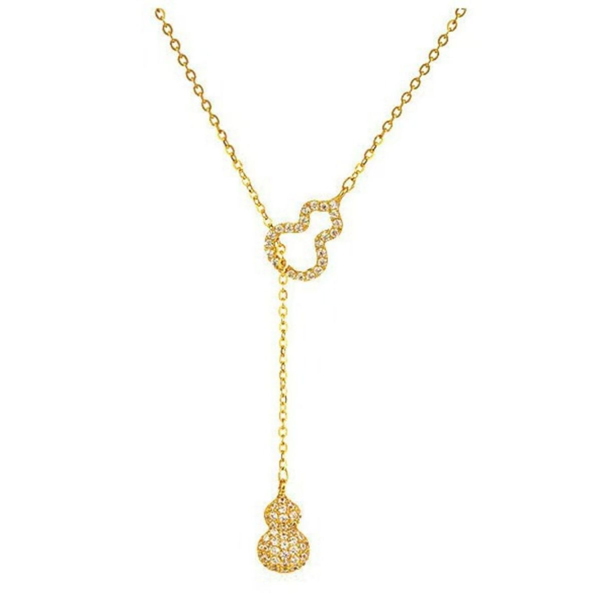 Zircon Gourd Pendant Necklace