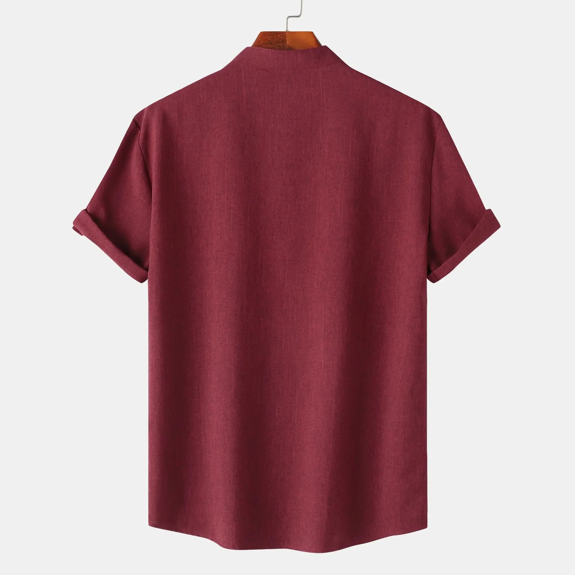 Men's Button Detail Short Sleeve Blouse