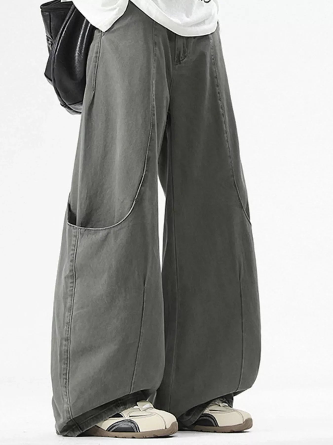 Men's Wide Leg Casual Cargo Pants