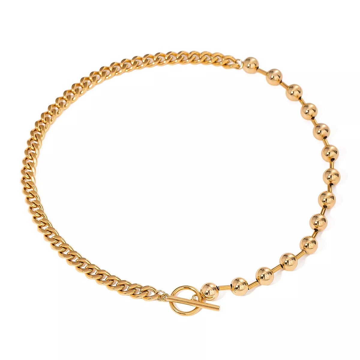 18K Gold-Plated Toggle Clasp Necklace