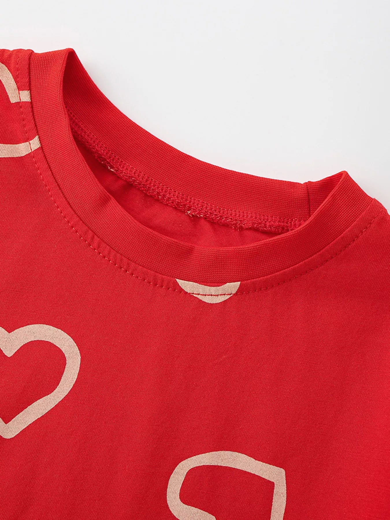 Children's Heart Print Cotton T-Shirt