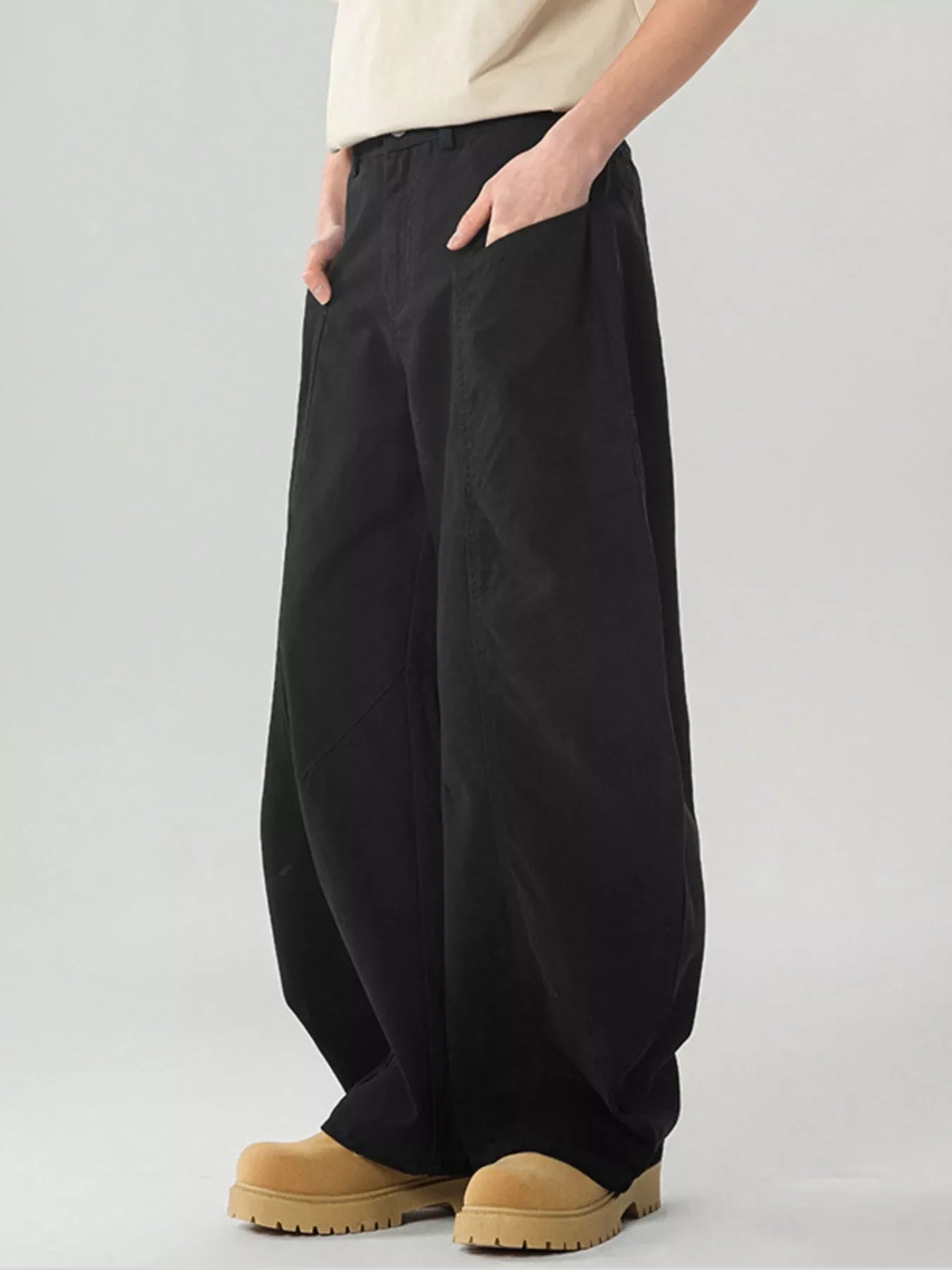 Men's Pocketed Wide Leg Pants