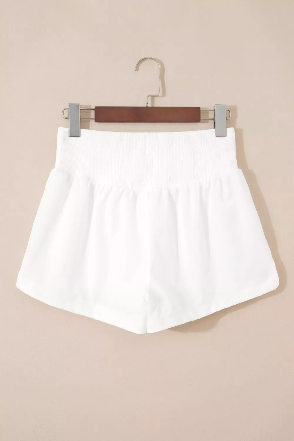 High Waist Ribbed Waistband Shorts