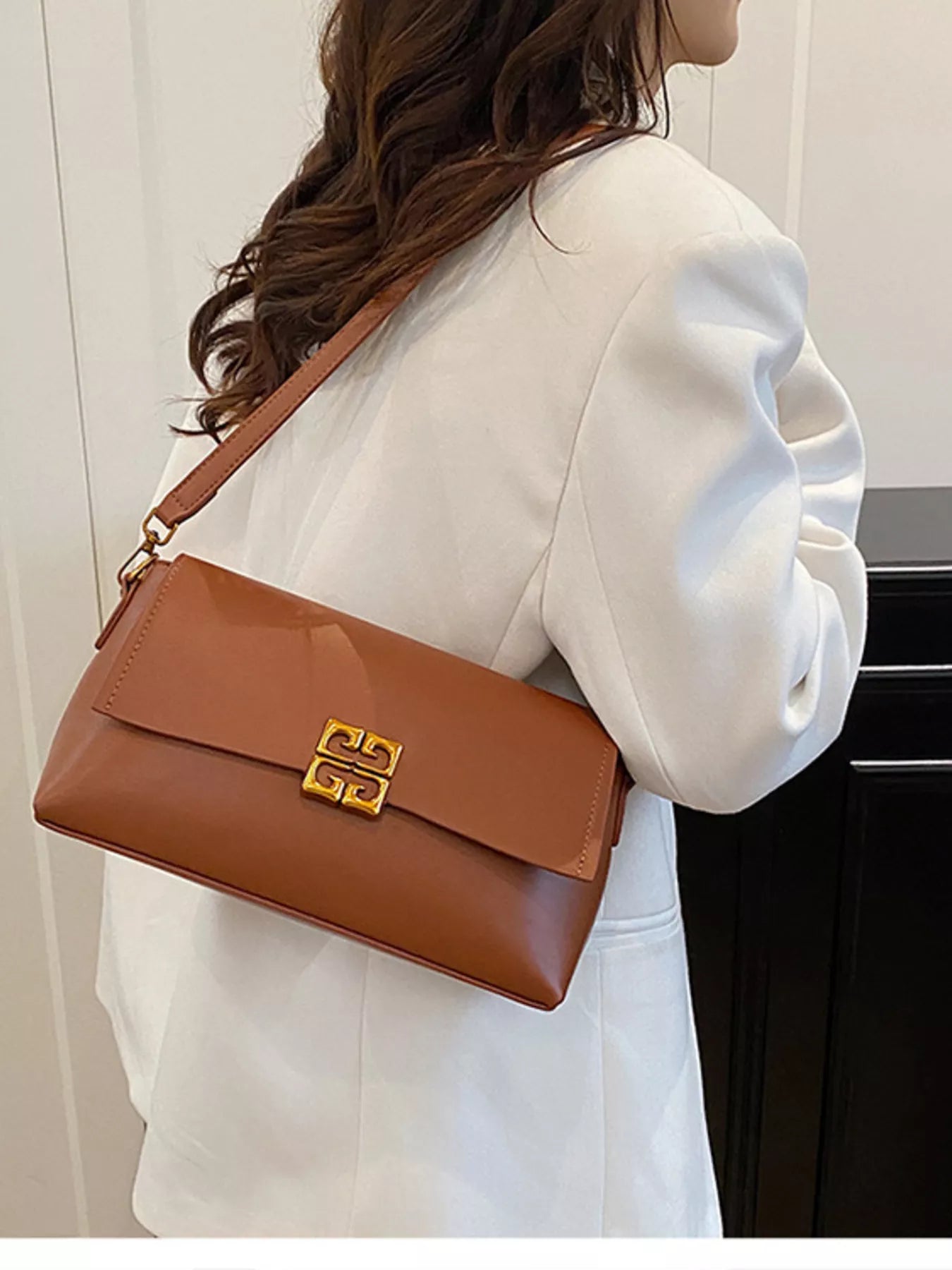 Leather Flap Crossbody Bag