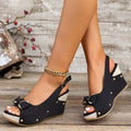 Peep Toe Wedge Sandals