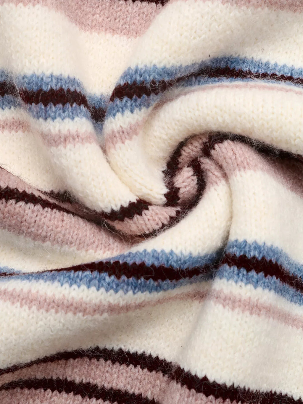 Striped Polo Collar Sweater