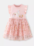 Children's Unicorn Ruffle Sleeve Dress