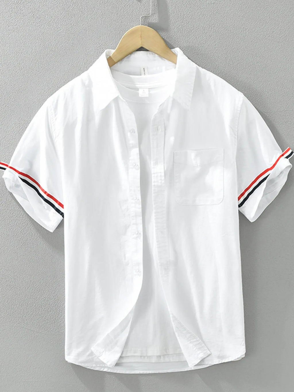 Men's Plus Size Button Up Short Sleeve Shirt