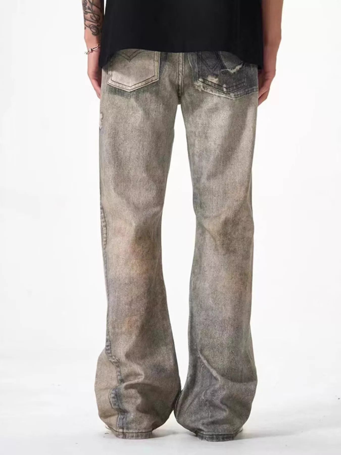 Men's Full Size Distressed Loose Fit Jeans Plus Size