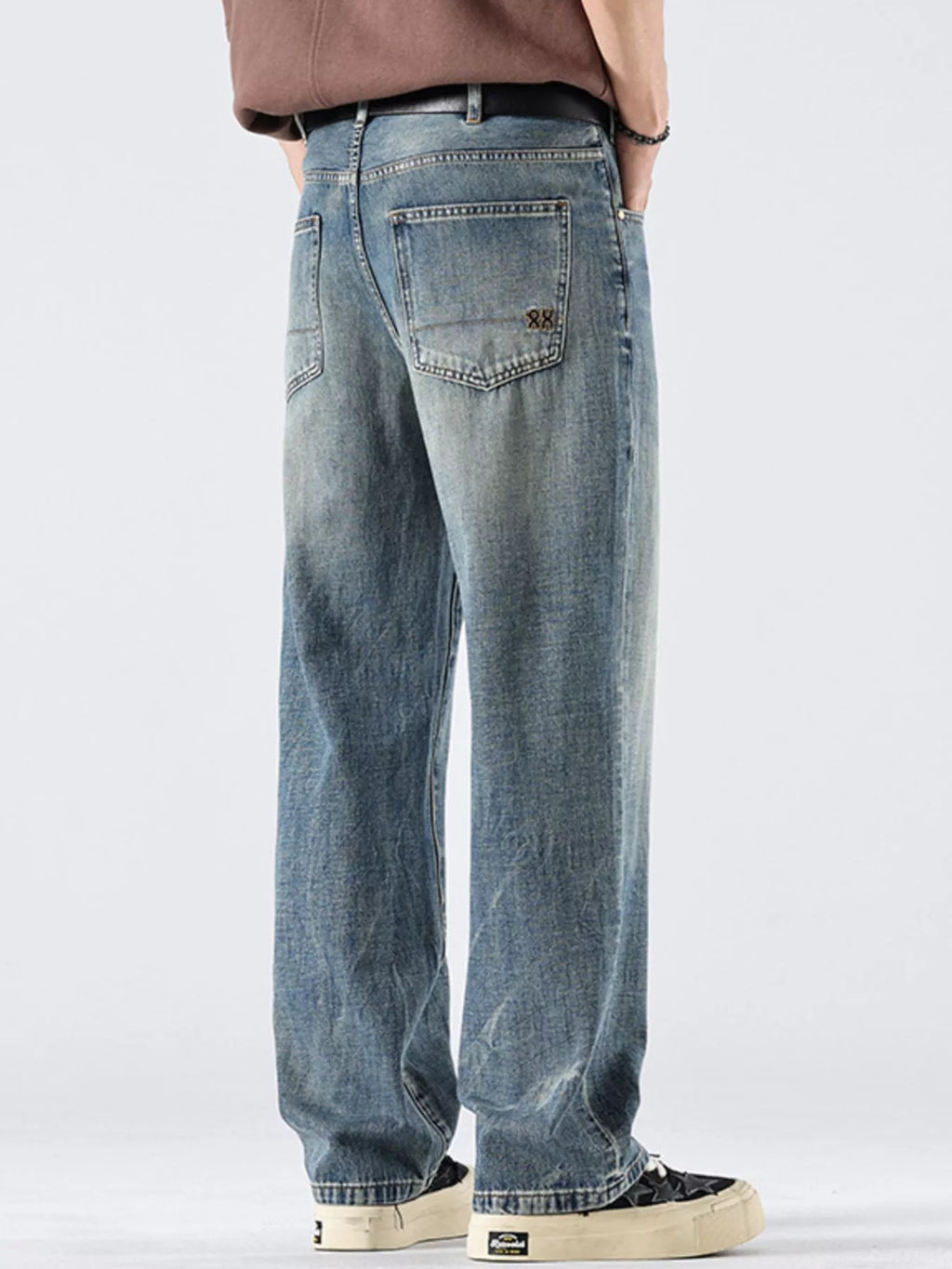 Men's Vintage Wash Loose Fit Jeans
