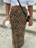 Leopard Print High-Waisted Maxi Skirt