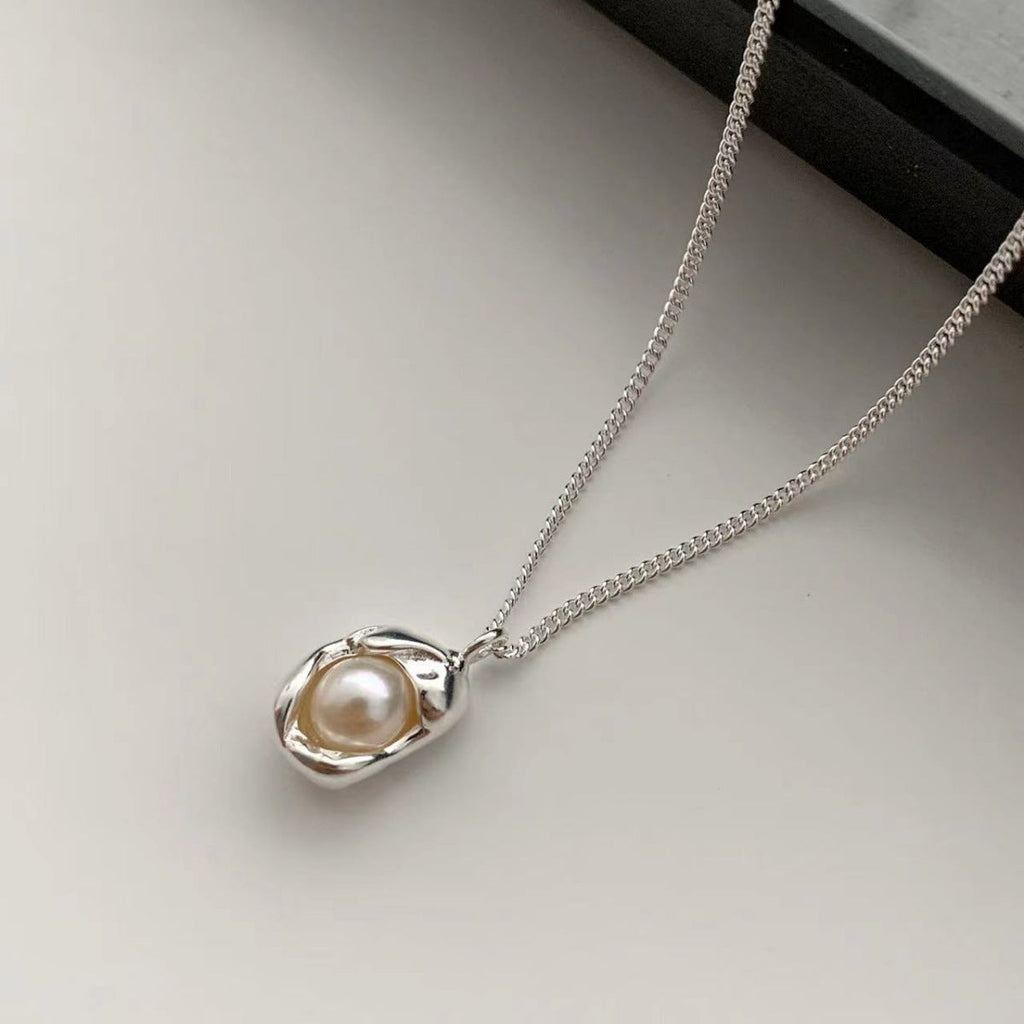 925 Sterling Silver Pearl Pendant Necklace