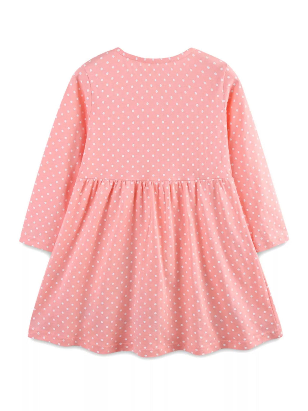 Children's Polka Dot Bunny Long Sleeve Dress