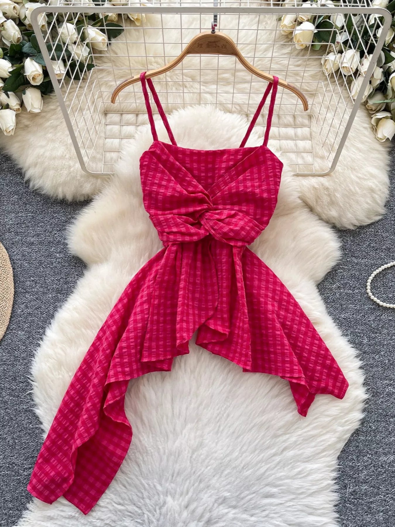 Twisted Font Asymmetrical Cami
