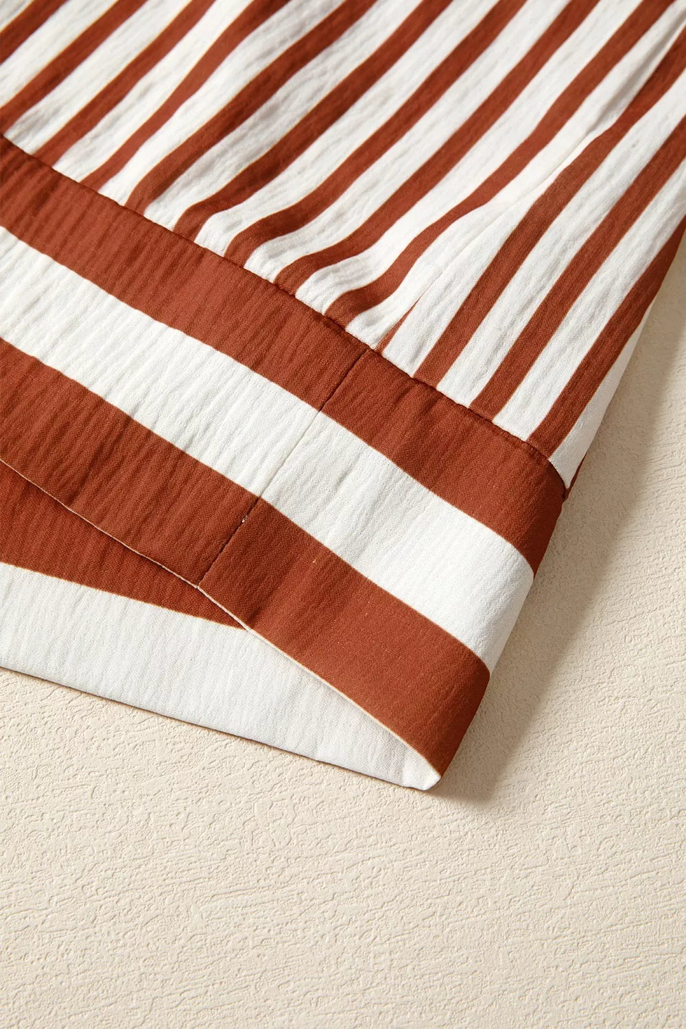 Stripe Babydoll Long Sleeve Blouse