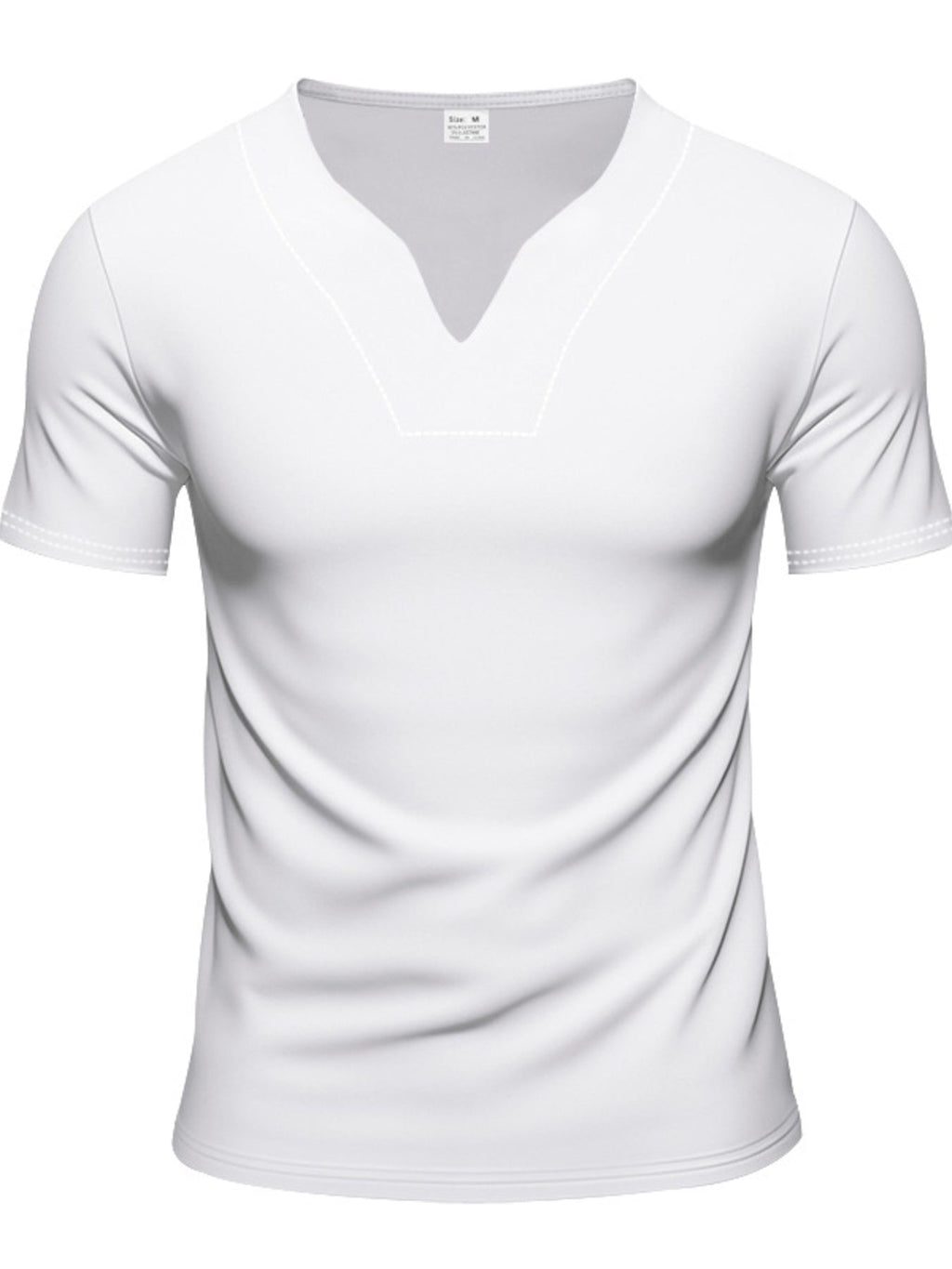 Men's Full Size Casual V-Neck Short Sleeve T-Shirt Plus Size