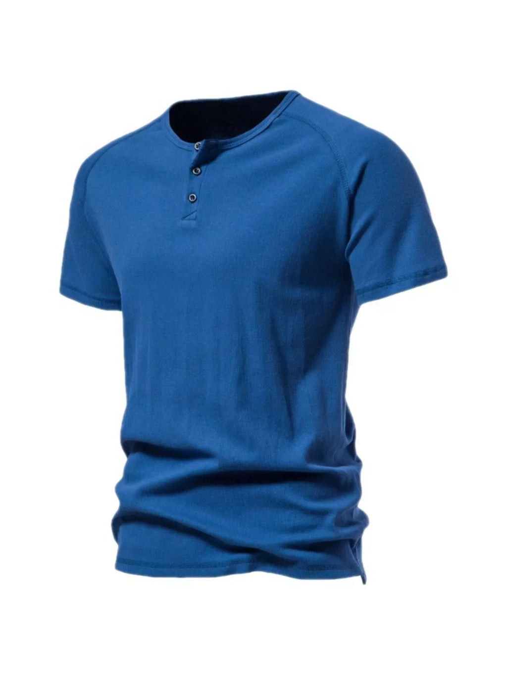 Men's Plus Size Button Detail Casual Henley T-Shirt