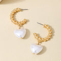 18K Gold-Plated C-Hoop Heart Earrings