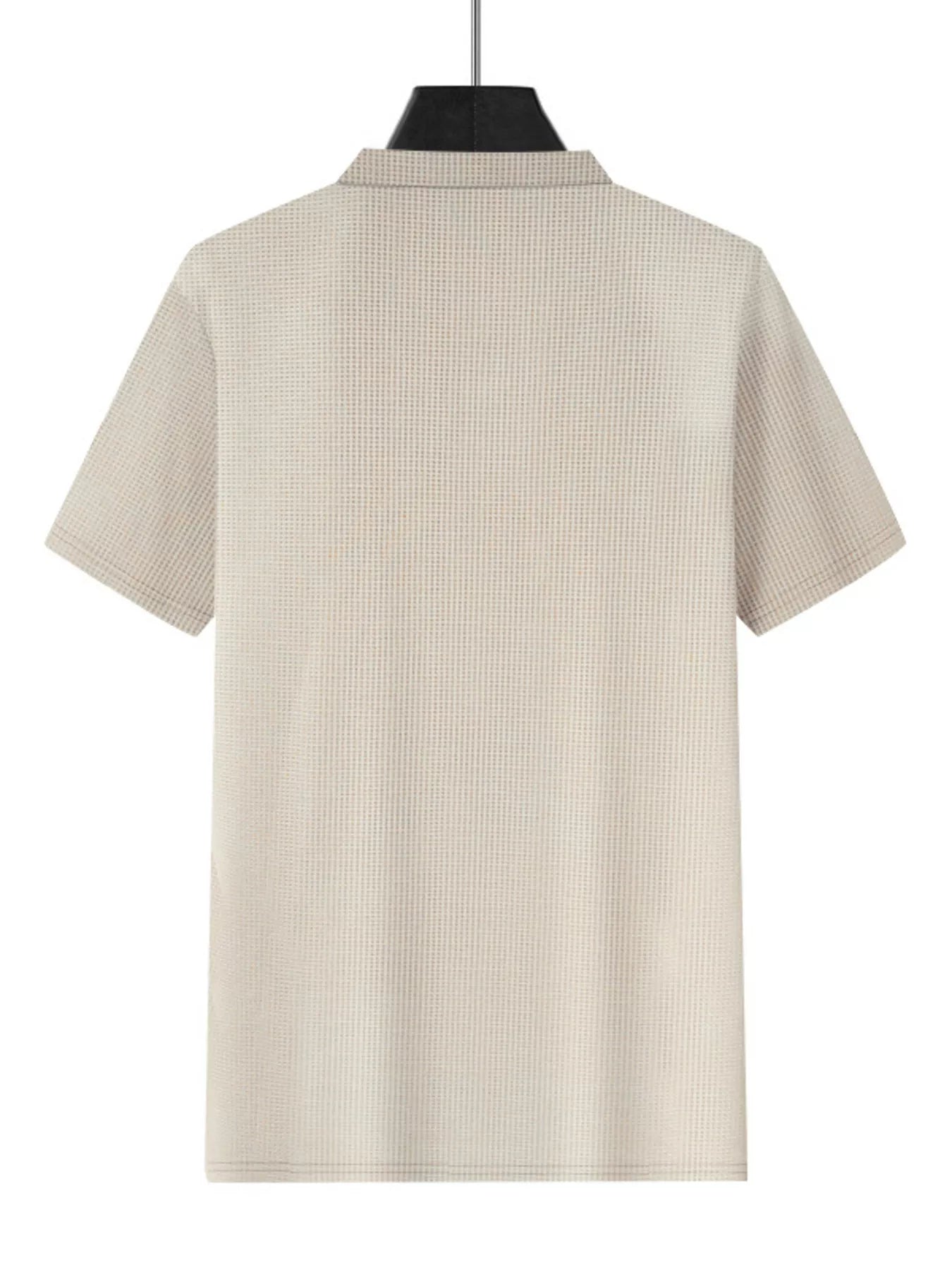 Men's Full Size Casual Short Sleeve Polo and Shorts Set Plus Size