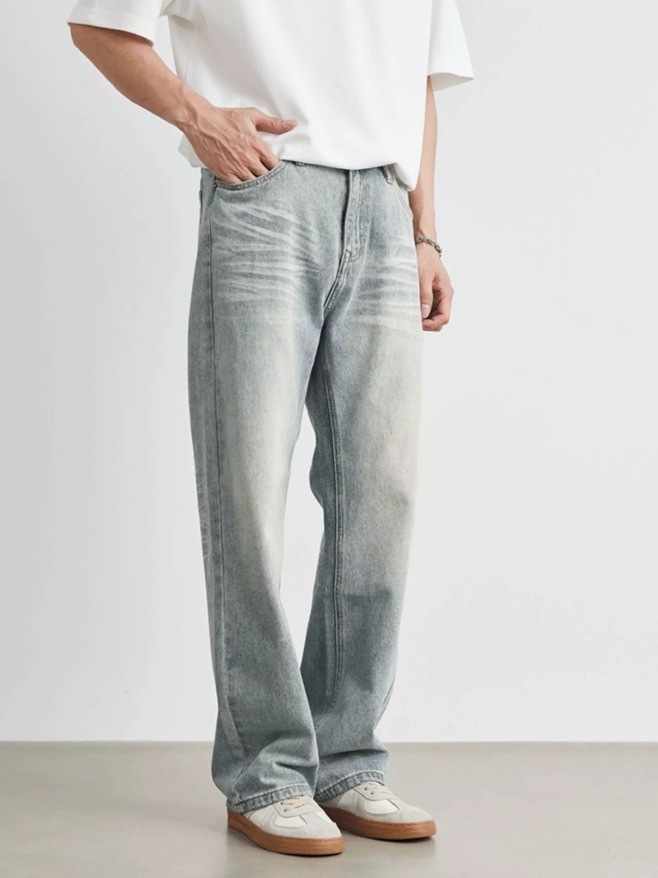 Men's Wash Loose Fit Jeans