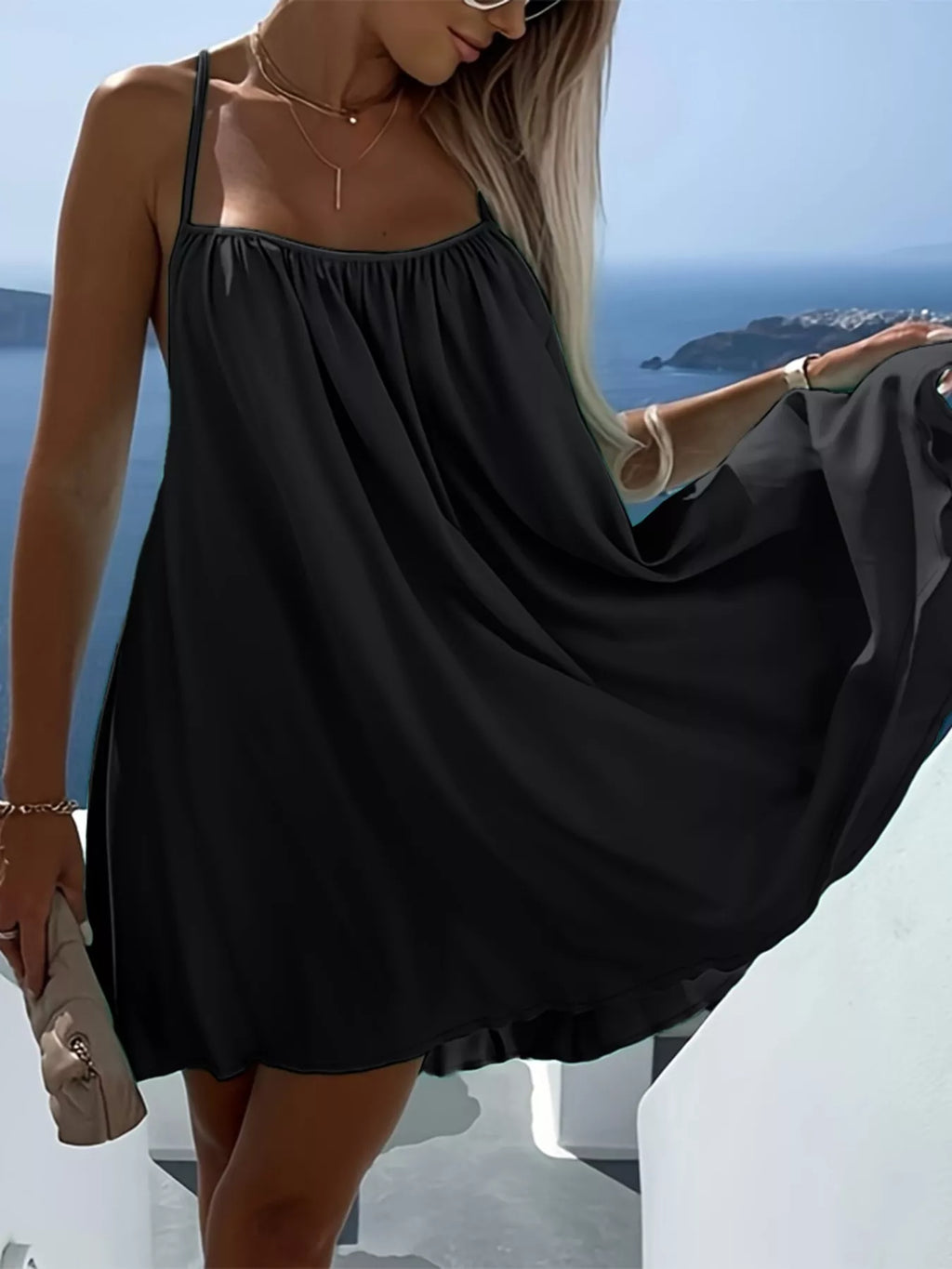 Sleeveless Flowy Mini Dress