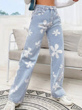 Floral Wide Leg Jeans