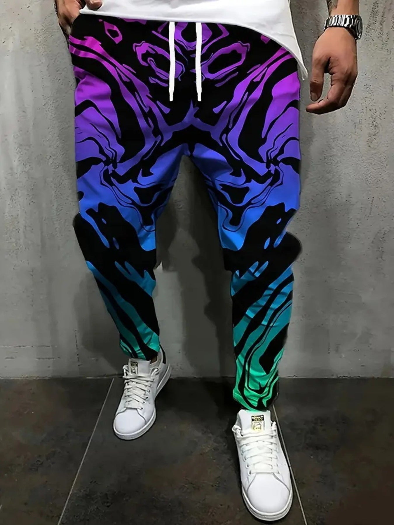 Men's Full Size Drawstring Loose Fit Joggers Plus Size