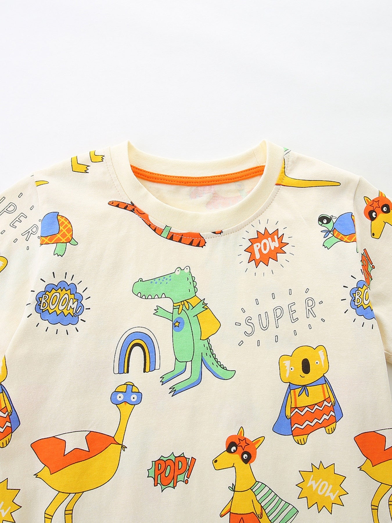 Children's Animal Print Crew Neck T-Shirt