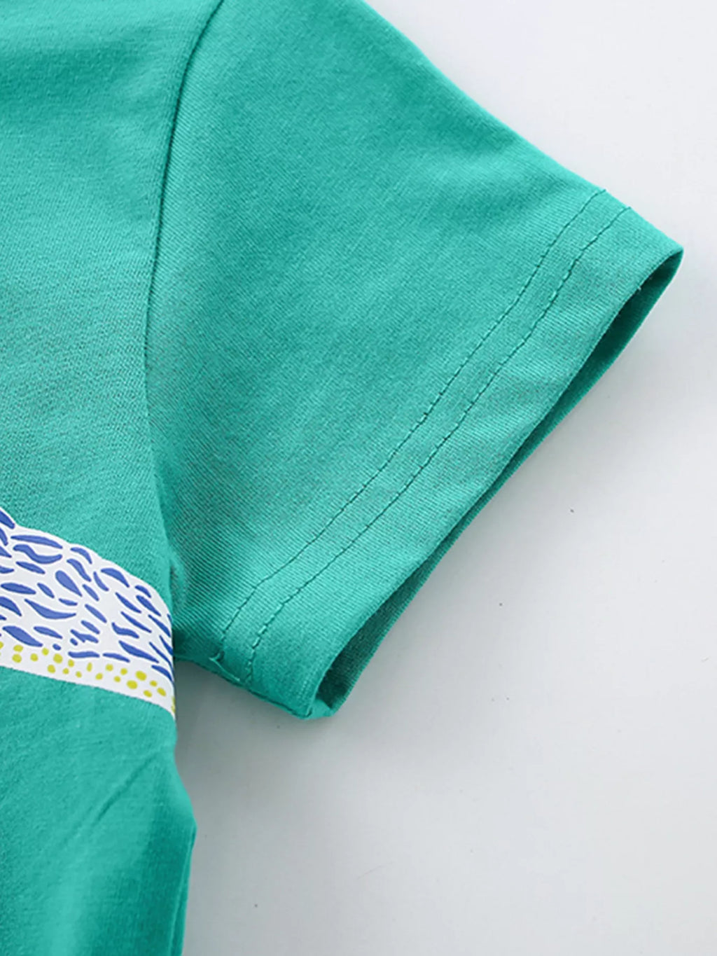 Children's Dinosaur Print Crew Neck Short Sleeve T-Shirt