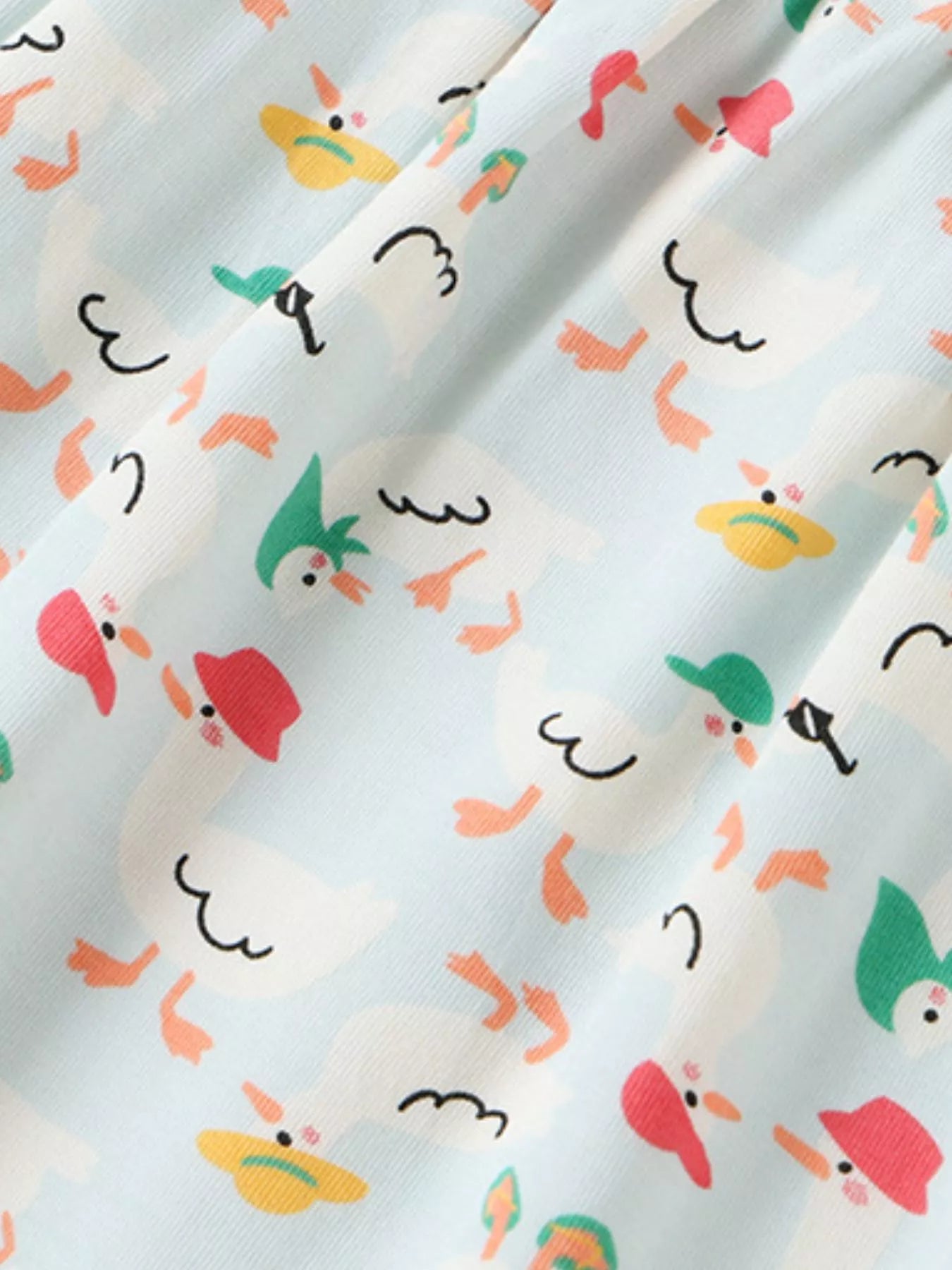 Children's Ruffle Sleeve Cartoon Print Dress