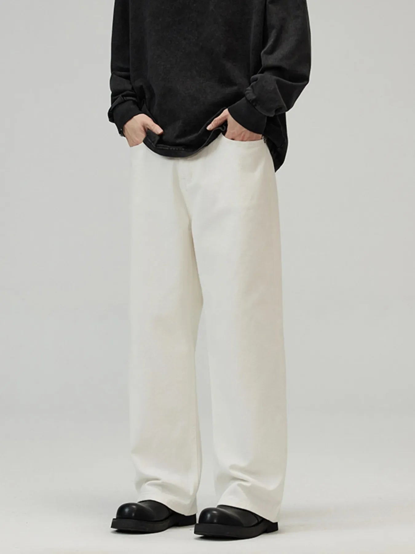 Men's Full Size Wide-Leg Pants Plus Size