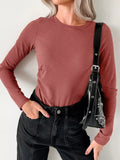 Ribbed Long Sleeve Fitted Bodysuit