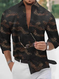 Men's Full Size Collared Neck Long Sleeve Shirt Plus Size
