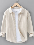 Men's Plus Size Button Up Long Sleeve Shirt