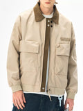 Men's Plus Size Zip Up Casual Bomber Jacket
