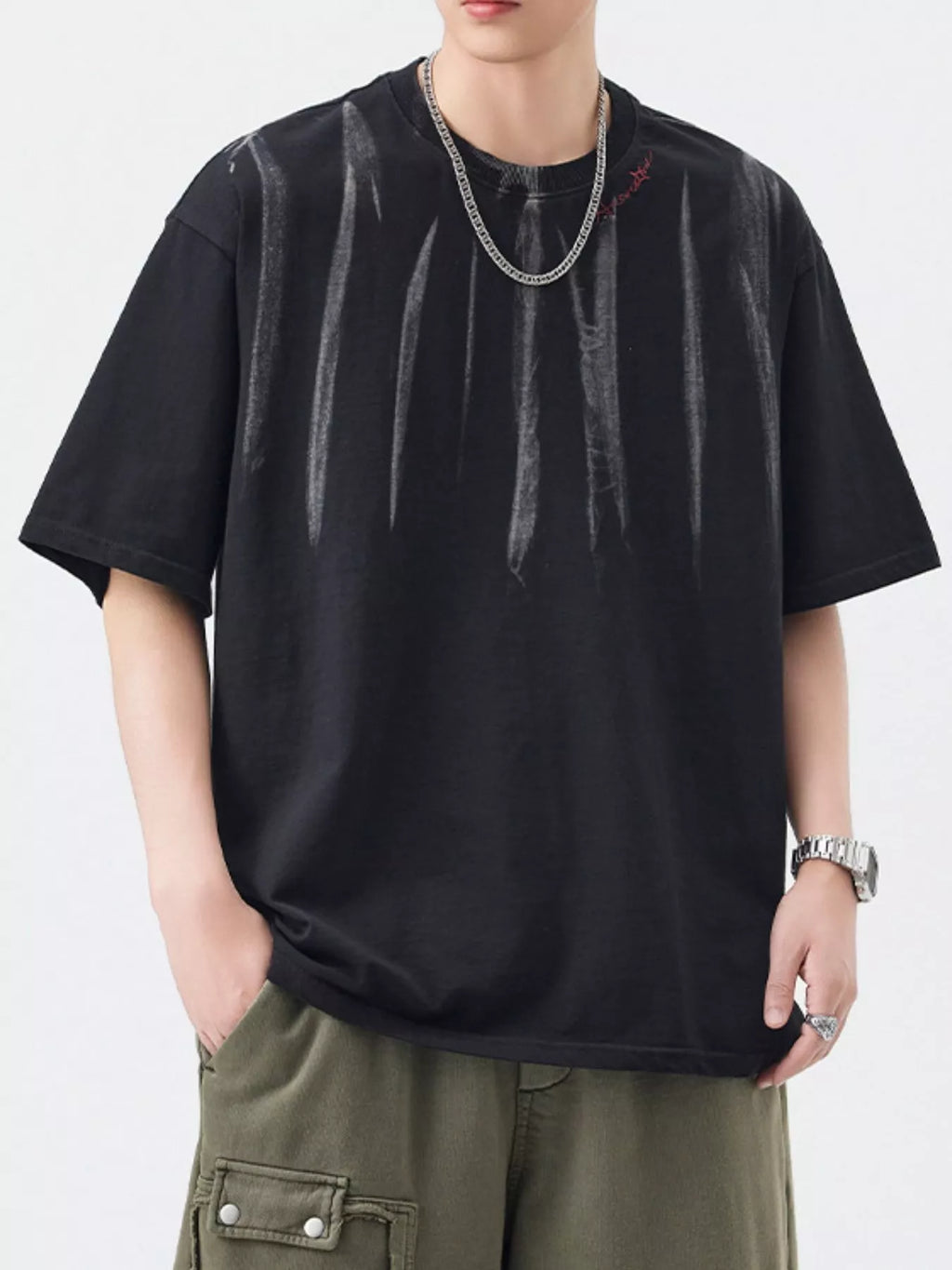 Men's Urban Style Round Neck T-Shirt