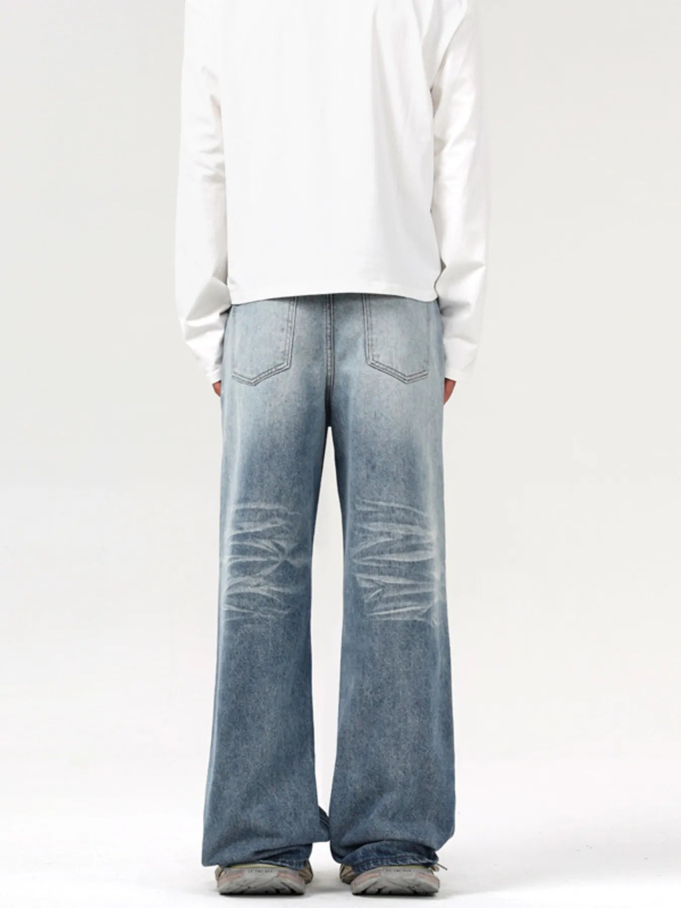 Men's Wash Wide Leg Jeans