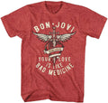 Bon Jovi Mens T-shirt – Bad Medicine- Licensed