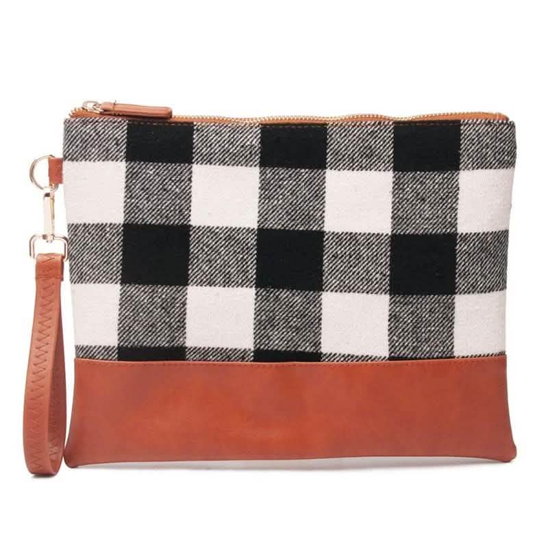 Buffalo Plaid Clutch  Durable and Lightweight Wristlet