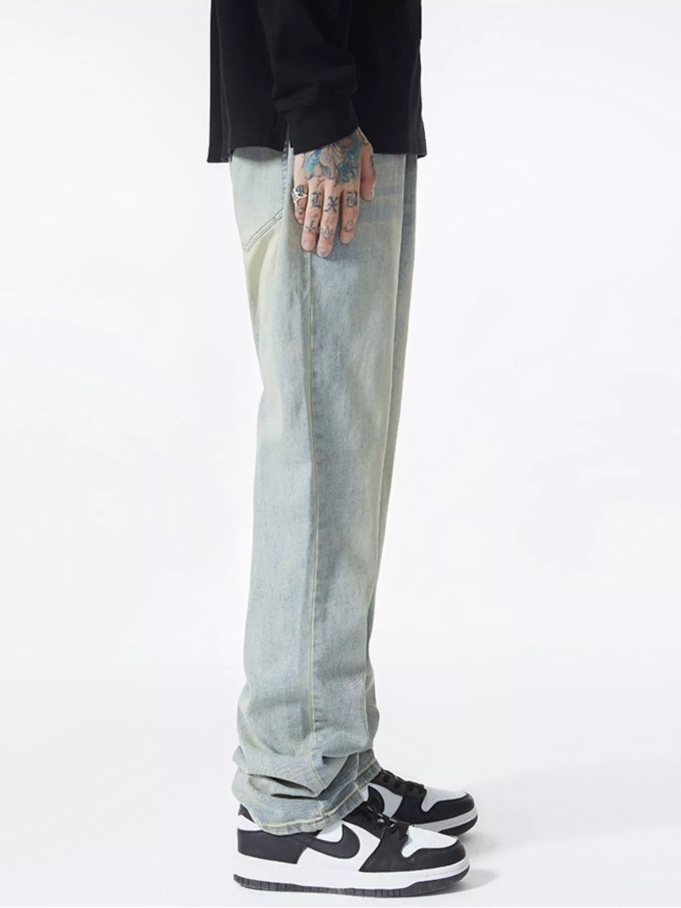 Men's Full Size Wide Leg Jeans Plus Size