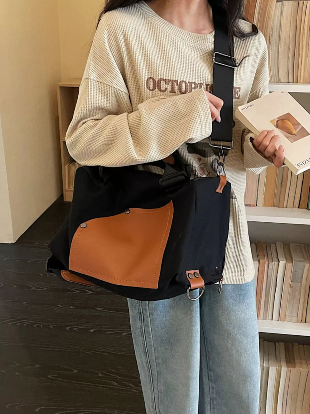 Contrast Color Crossbody Bag