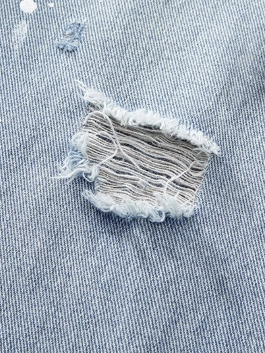 Men's Full Size Distressed Wide Leg Jeans Plus Size