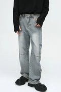 Wide Leg Jeans with Cargo Pockets