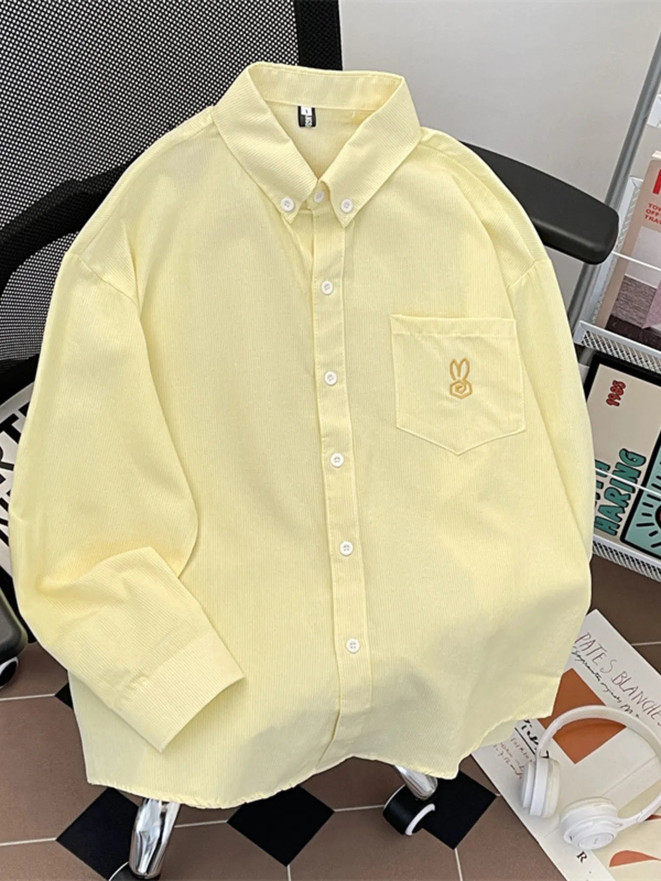 Men's Plus Size Button Up Long Sleeve Shirt
