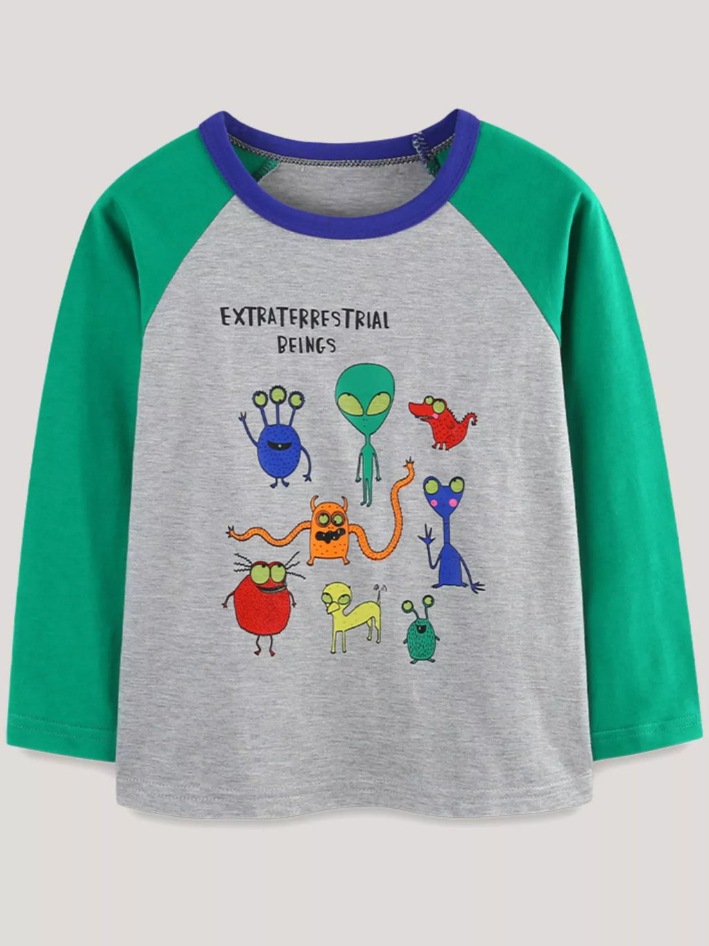 Children's "Extraterrestrial Beings" Graphic Long Sleeve T-Shirt