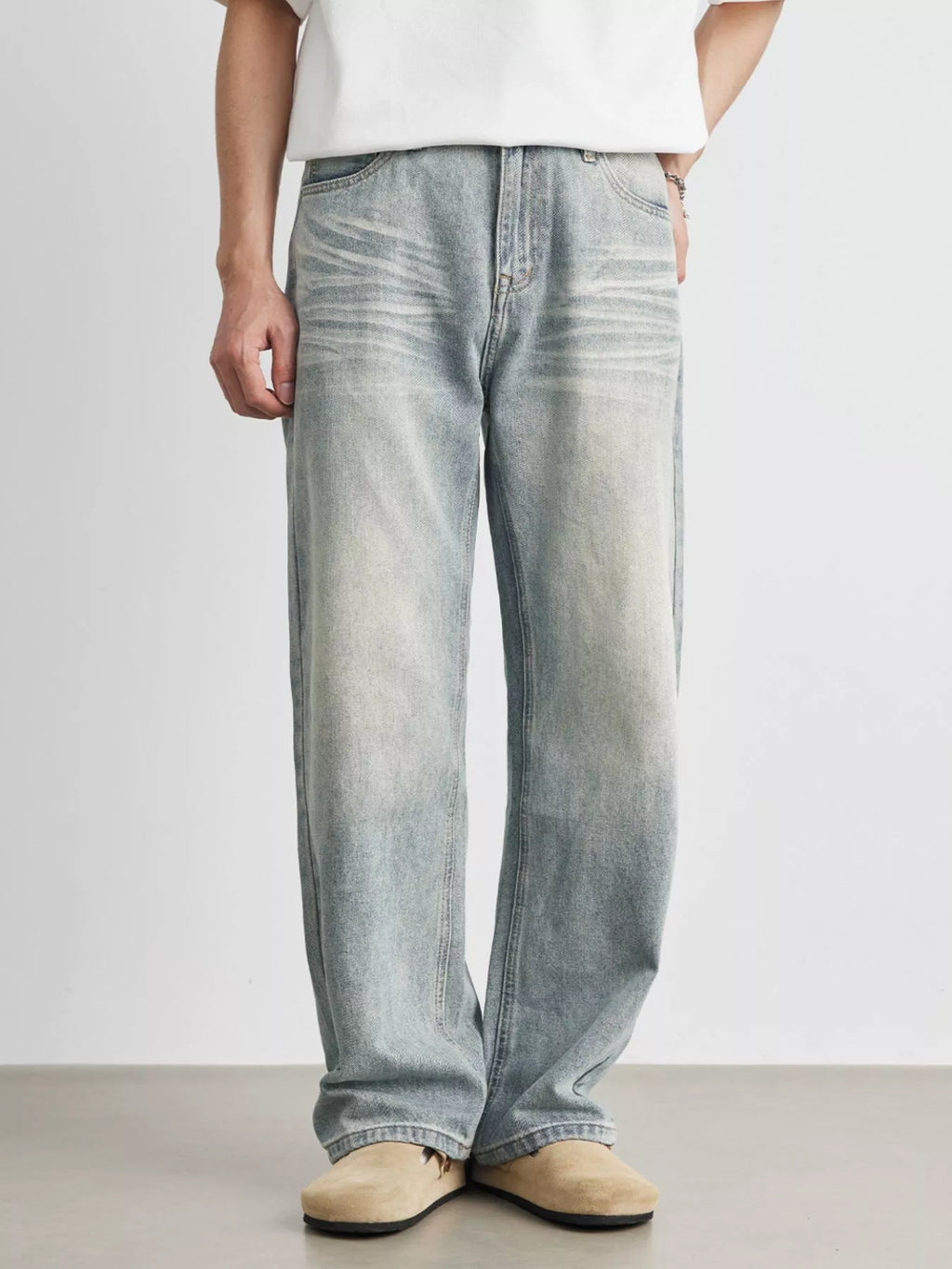Men's Wash Loose Fit Jeans